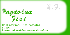 magdolna fisi business card